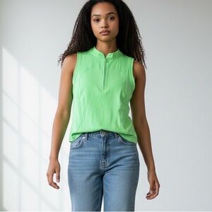 Lululemon Green Sleeveless Activewear Women's Top Sz 8